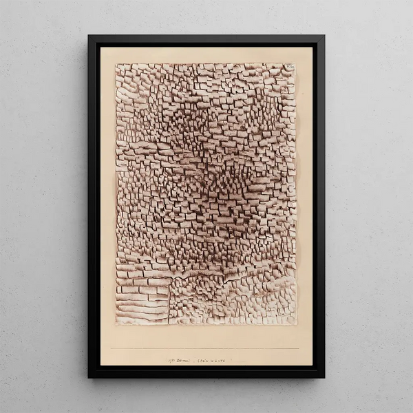 Wüsten aus Steinen - Paul Klee — gerahmtes Bild an der Wand
