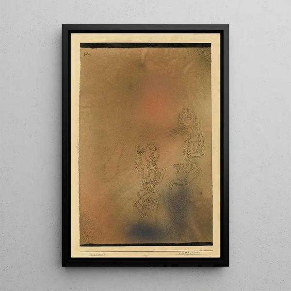 Zwei Seelen nach oben - Paul Klee — gerahmtes Bild an der Wand