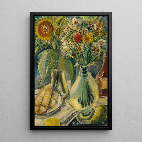 Blumenwiesen - Paul Kleinschmidt — gerahmtes Bild an der Wand