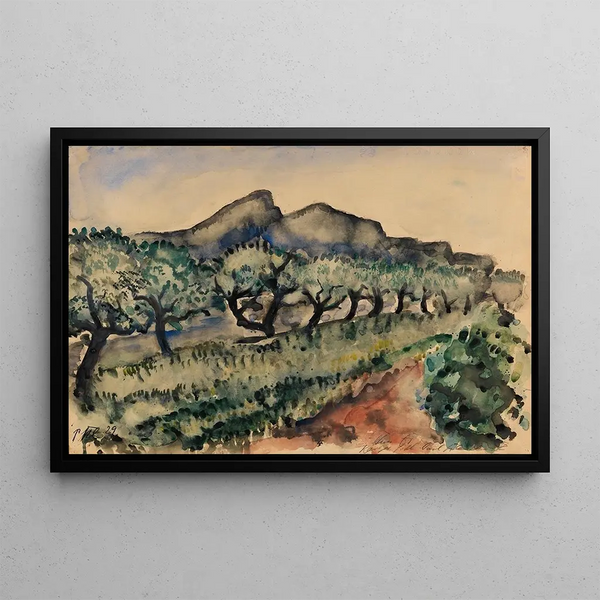 Garten in der Nähe von Cassis - Paul Kleinschmidt — gerahmtes Bild an der Wand