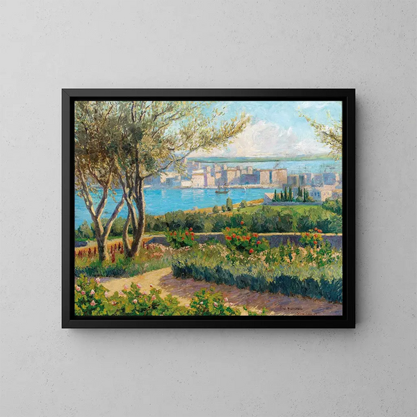 Blick auf Syrakus - Paul Kutscha — gerahmtes Bild an der Wand