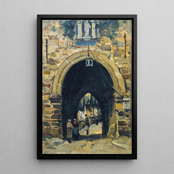 Porte médiévale Dinan - Paul Lecomte — gerahmtes Bild an der Wand