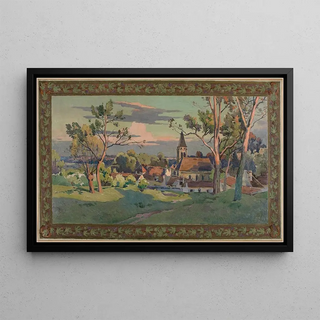 Paul Lon Felix Schmitt - Village avec une glise.webp