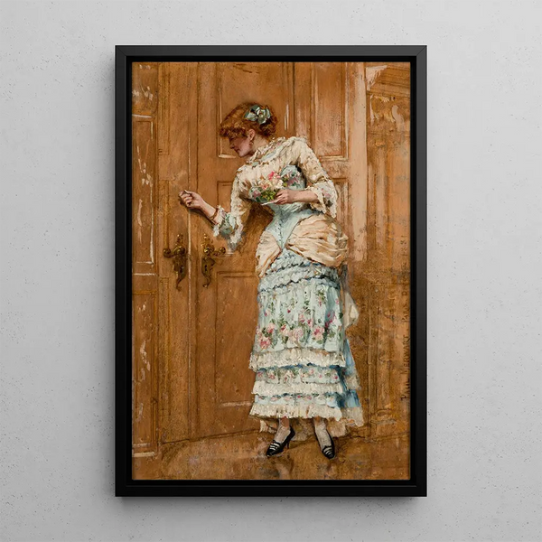 Portrait einer Frau - Paul Merwart — gerahmtes Bild an der Wand