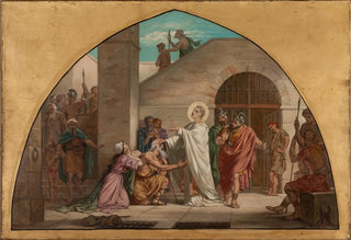Paul Nanteuil - Saint Laurent gurissant les aveugles dans sa prison.webp