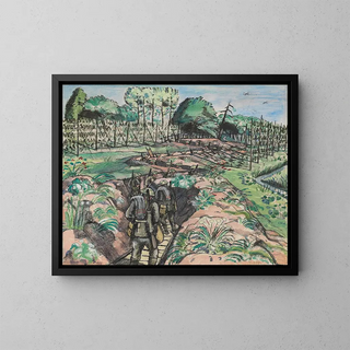 "Aus den Schützengräben kommen" - Paul Nash — gerahmtes Bild an der Wand
