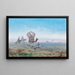 Eine Karawane in der Wüste - Paul Pascal — gerahmtes Bild an der Wand