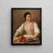 Eine Frau mit einem Obstkorb - Paul Ponce Antoine Robert — gerahmtes Bild an der Wand