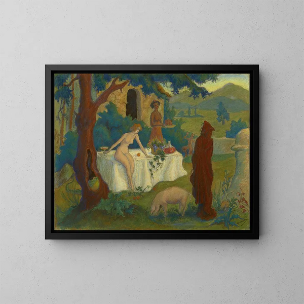 Die Versuchung des heiligen Antonius - Paul Ranson — gerahmtes Bild an der Wand