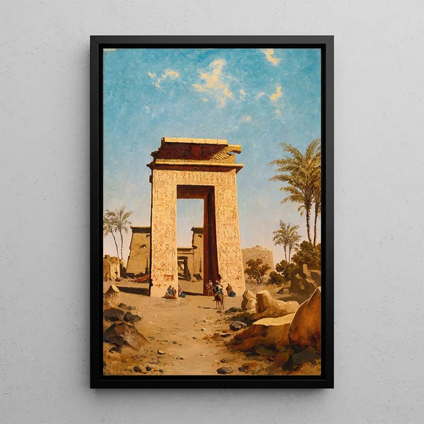 Die südliche Tür von Karnak - Paul Rudolf Linke — gerahmtes Bild an der Wand