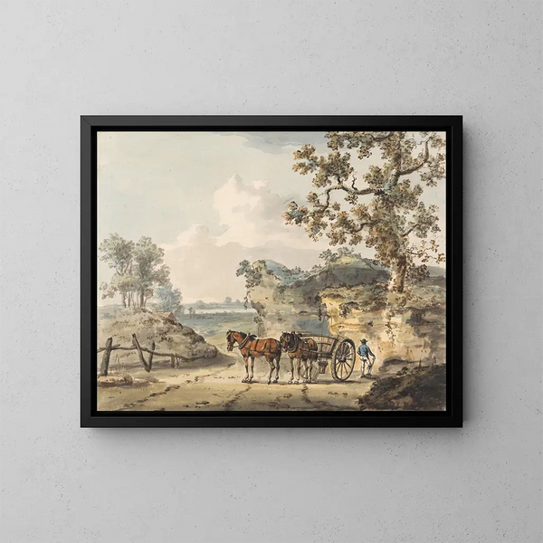 Ein Sandkasten - Paul Sandby — gerahmtes Bild an der Wand