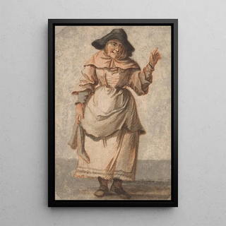 Paul Sandby - An Old Market Woman Grinning and Gesturing with her Left Hand.webp