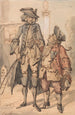 Karikatur von George Bubb Dodington und Sir Thomas Robinson - Paul Sandby — Ansicht des Kunstwerks