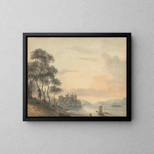 Château de Conway - Paul Sandby — gerahmtes Bild an der Wand