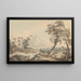 Italienisches Landschaftsgemälde mit Reisenden Nr. 1 - Paul Sandby — gerahmtes Bild an der Wand