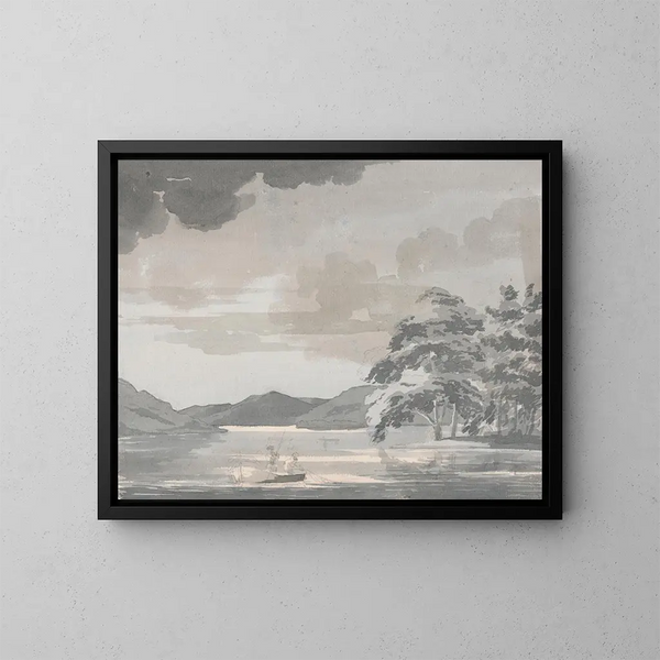 Seelandschaft - Paul Sandby — gerahmtes Bild an der Wand