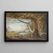 Landschaft mit See und großem Baum im Vordergrund - Paul Sandby — gerahmtes Bild an der Wand