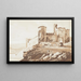 Château de Manorbier dans le Pembrokeshire - Paul Sandby — gerahmtes Bild an der Wand
