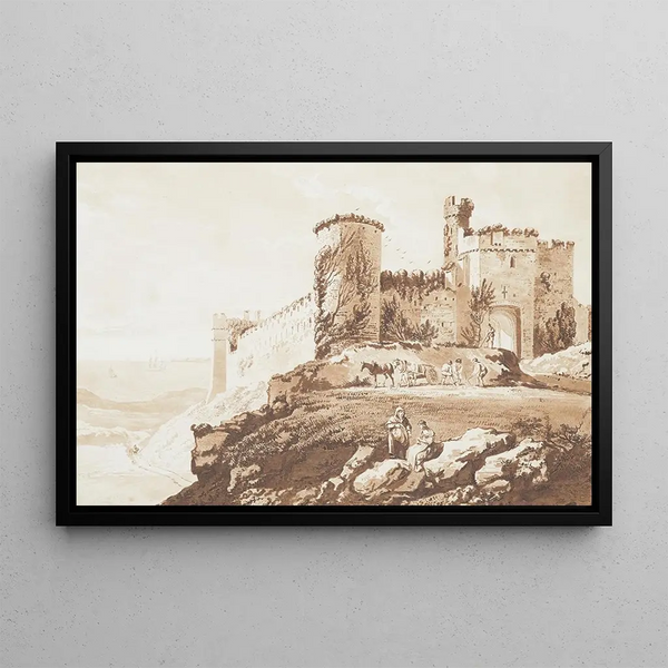 Paul Sandby - Manerbawr Castle in Pembrokeshire.webp
