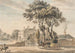Nordostansicht des Hauses von Sir John Elvil in Englefield Green bei Egham im Surrey - Paul Sandby — Ansicht des Kunstwerks