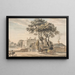 Nordostansicht des Hauses von Sir John Elvil in Englefield Green bei Egham im Surrey - Paul Sandby — gerahmtes Bild an der Wand