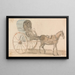 Pony und Auto mit Verdeck - Paul Sandby — gerahmtes Bild an der Wand