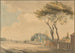 Südostansicht der Gärten des Hauses von Sir John Elwill Elvills Englefield Green bei Egham Surrey - Paul Sandby — Ansicht des Kunstwerks