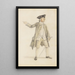 Studie eines Gentlemans mit Dreispitz-Hut - Paul Sandby — gerahmtes Bild an der Wand