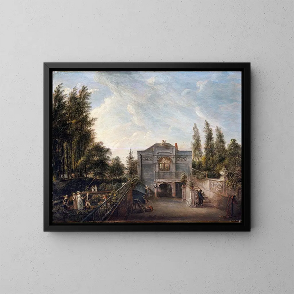 L'atelier de l'artiste à Bayswater - Paul Sandby — gerahmtes Bild an der Wand