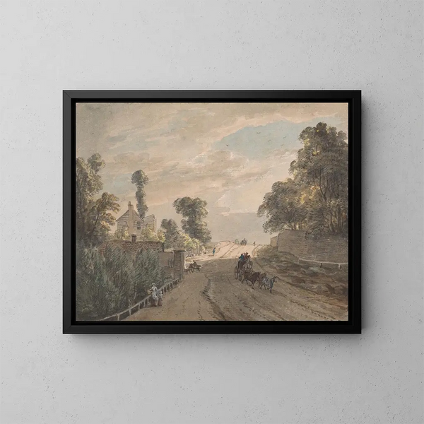 Der Mautstelle von Bayswater - Paul Sandby — gerahmtes Bild an der Wand