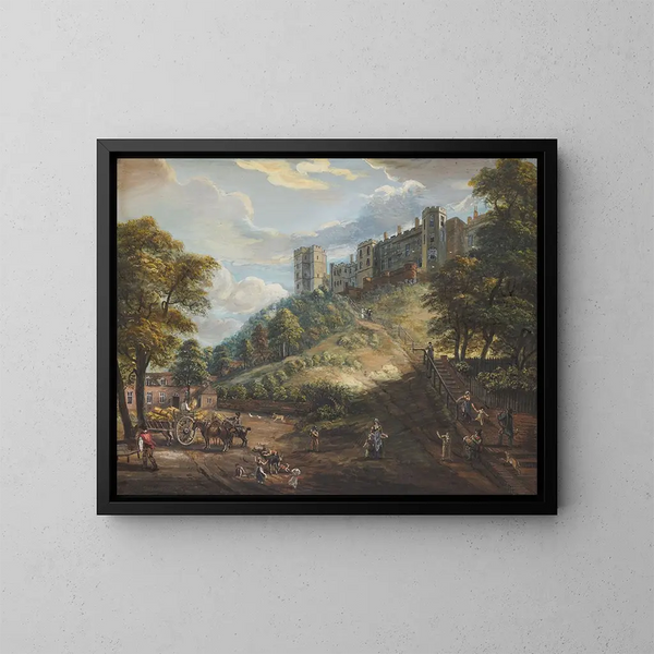 Les Cent Marches du Château de Windsor - Paul Sandby — gerahmtes Bild an der Wand