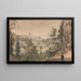 Ansicht des Schlosses Richmond, Yorkshire - Paul Sandby — gerahmtes Bild an der Wand