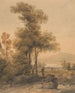 Landschaft mit Figuren, Cromach Eau - Paul Sandby Munn — Ansicht des Kunstwerks