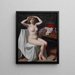 Frauenakt mit Tuch - Paul Scholz — gerahmtes Bild an der Wand