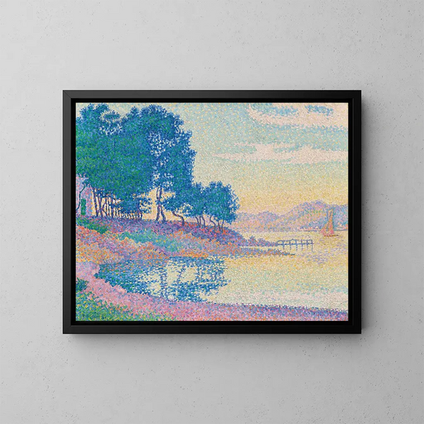 Calanque des Canoubiers, Pointe de Bamer, Saint-Tropez - Paul Signac — gerahmtes Bild an der Wand