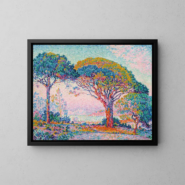Die Bucht von Saint-Tropez - Paul Signac — gerahmtes Bild an der Wand