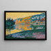 Les Andelys Sonnenuntergang - Paul Signac — gerahmtes Bild an der Wand