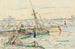 Lézardrieux, Segelboot am Kai - Paul Signac — Ansicht des Kunstwerks