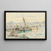 Lézardrieux, Segelboot am Kai - Paul Signac — gerahmtes Bild an der Wand