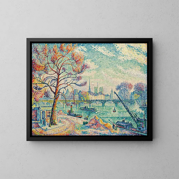 Pont des Arts, Paris - Paul Signac — gerahmtes Bild an der Wand