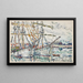 Saint-Malo die Landungsboote - Paul Signac — gerahmtes Bild an der Wand