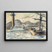 Saint-Tropez Der Leuchtturm und die Mole - Paul Signac — gerahmtes Bild an der Wand