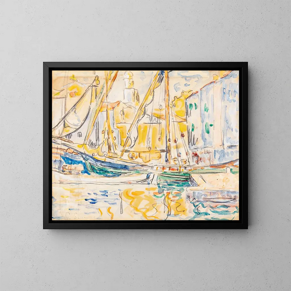 Saint-Tropez - Paul Signac — gerahmtes Bild an der Wand