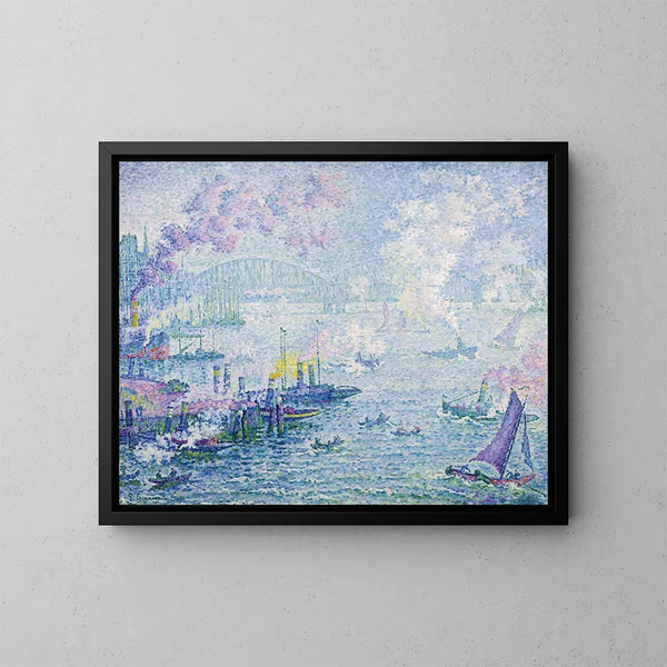 Le port de Rotterdam - Paul Signac — gerahmtes Bild an der Wand