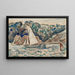 Segelboot, das auf dem Trieux segelt - Paul Signac — gerahmtes Bild an der Wand