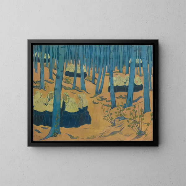 Bretonische Gemälde vereint im heiligen Wald - Paul Sérusier — gerahmtes Bild an der Wand