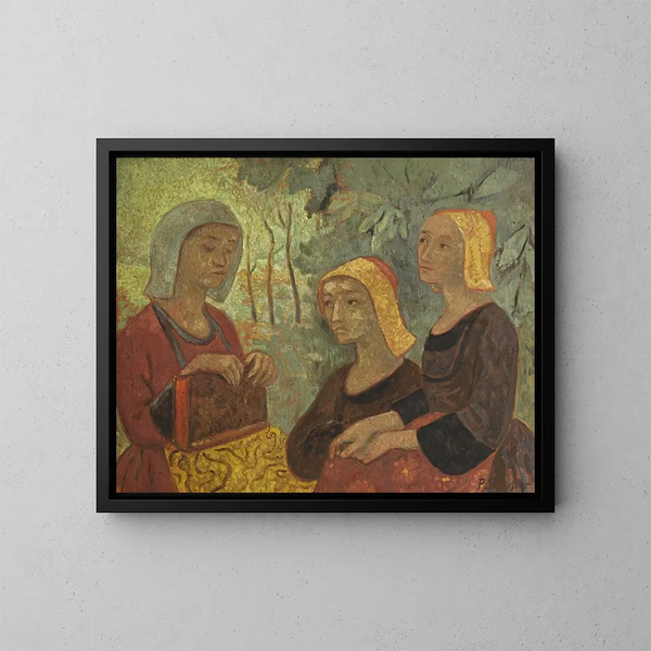 Bretonisches Gemälde mit einem Buch - Paul Sérusier — gerahmtes Bild an der Wand