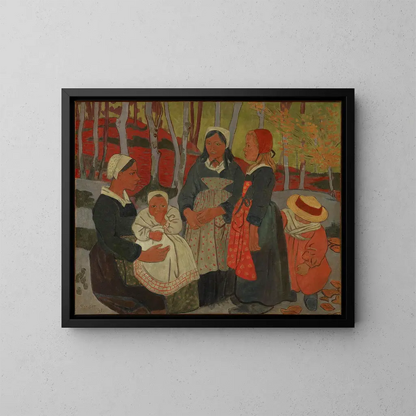 Bretons im Huelgoat-Wald - Paul Sérusier — gerahmtes Bild an der Wand