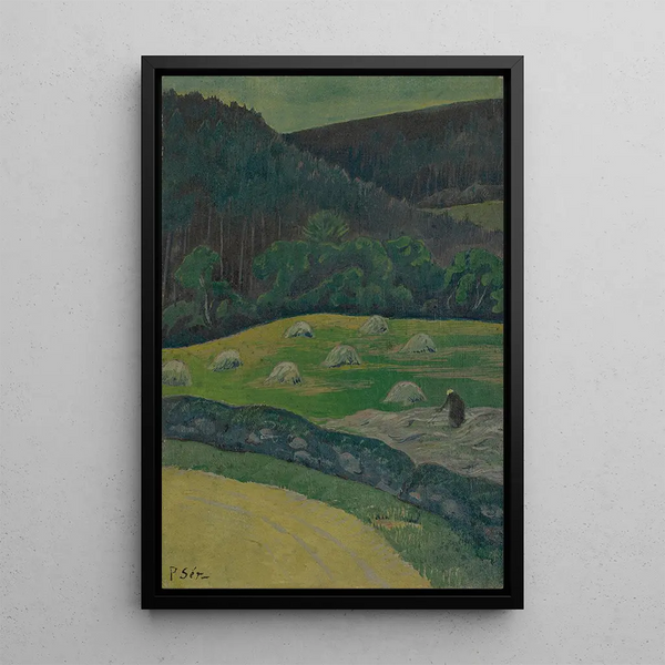 Bauernbild im Feld - Paul Sérusier — gerahmtes Bild an der Wand