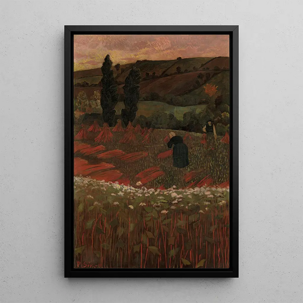Die Haferernte - Paul Sérusier — gerahmtes Bild an der Wand
